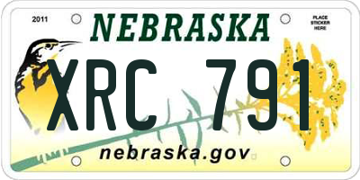 NE license plate XRC791