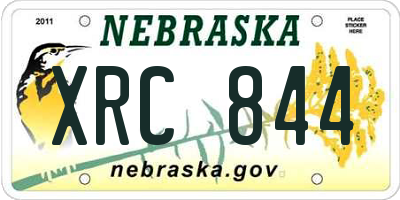 NE license plate XRC844
