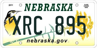 NE license plate XRC895
