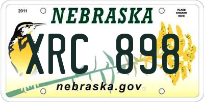 NE license plate XRC898