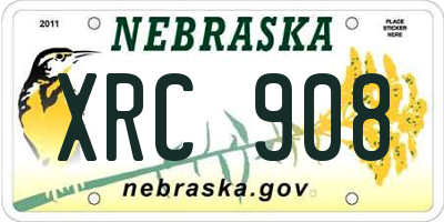 NE license plate XRC908