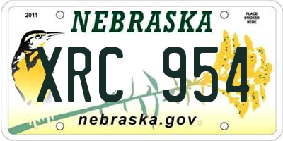 NE license plate XRC954