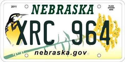 NE license plate XRC964