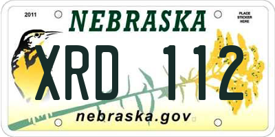 NE license plate XRD112