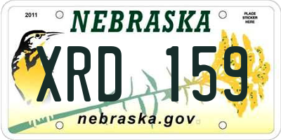 NE license plate XRD159