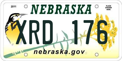 NE license plate XRD176