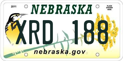 NE license plate XRD188
