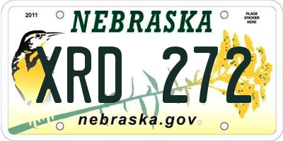 NE license plate XRD272