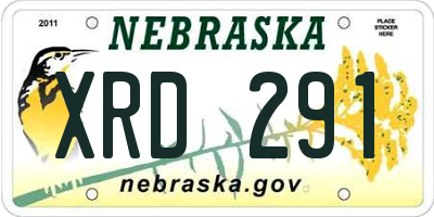 NE license plate XRD291