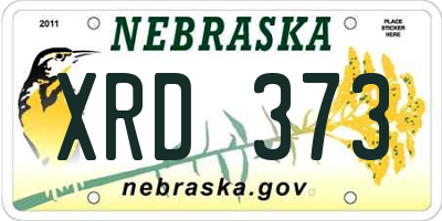 NE license plate XRD373