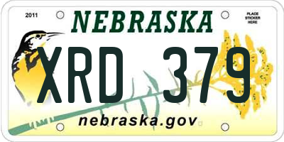 NE license plate XRD379