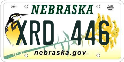 NE license plate XRD446