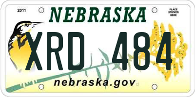 NE license plate XRD484