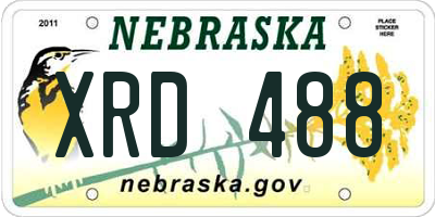 NE license plate XRD488