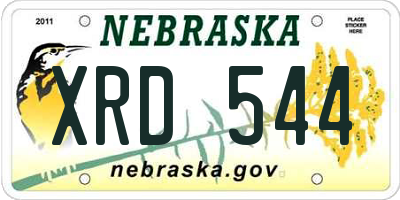 NE license plate XRD544