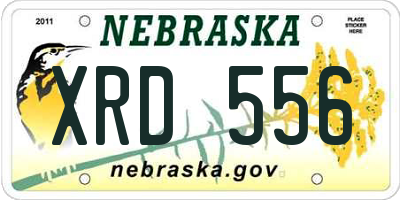 NE license plate XRD556