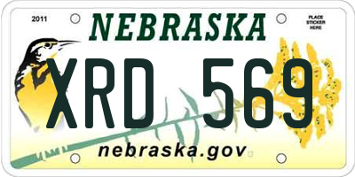 NE license plate XRD569