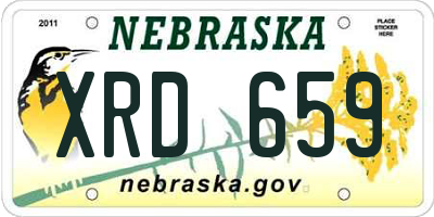 NE license plate XRD659