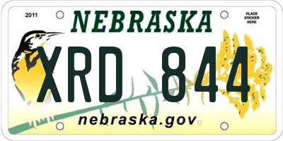 NE license plate XRD844