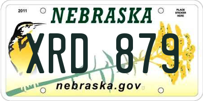 NE license plate XRD879