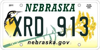 NE license plate XRD913