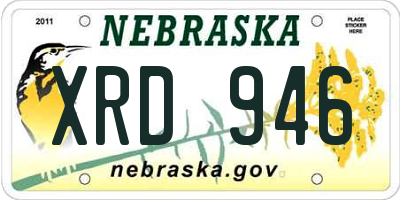 NE license plate XRD946