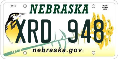 NE license plate XRD948