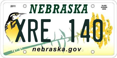 NE license plate XRE140