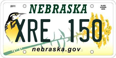 NE license plate XRE150