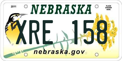 NE license plate XRE158