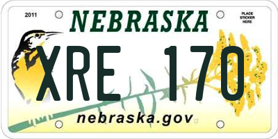 NE license plate XRE170