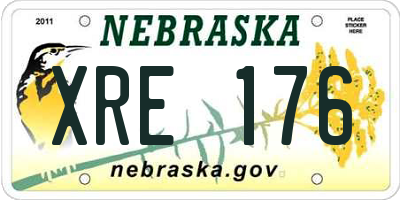 NE license plate XRE176