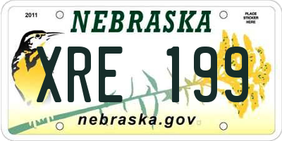 NE license plate XRE199