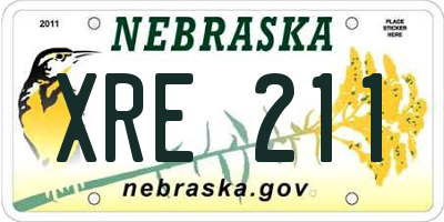 NE license plate XRE211