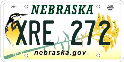NE license plate XRE272