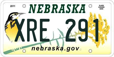 NE license plate XRE291