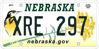 NE license plate XRE297