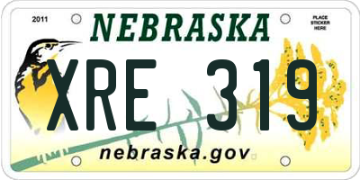 NE license plate XRE319