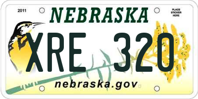 NE license plate XRE320
