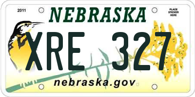 NE license plate XRE327