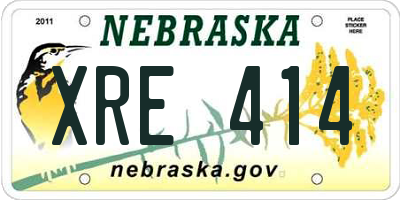 NE license plate XRE414