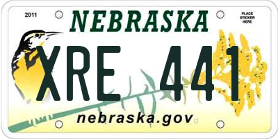 NE license plate XRE441