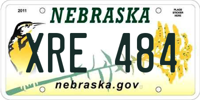 NE license plate XRE484