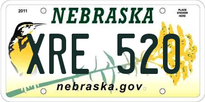 NE license plate XRE520