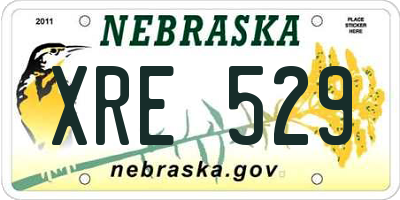 NE license plate XRE529
