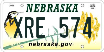 NE license plate XRE574