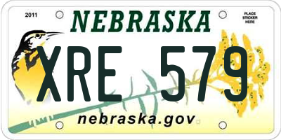 NE license plate XRE579
