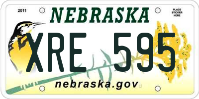 NE license plate XRE595
