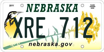 NE license plate XRE712