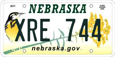 NE license plate XRE744